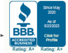 BBB | Accredited Business | Rating: A+ | Since May 2020 | As Of 5/23/2023 | Click For Profile